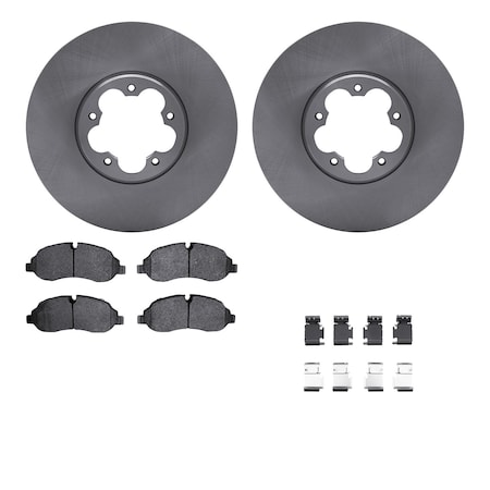 6512-99822, Rotors With 5000 Advanced Brake Pads Includes Hardware